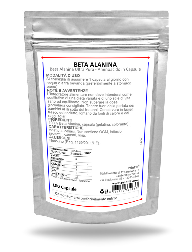 Clicca per ingrandire Beta Alanina Capsule 100