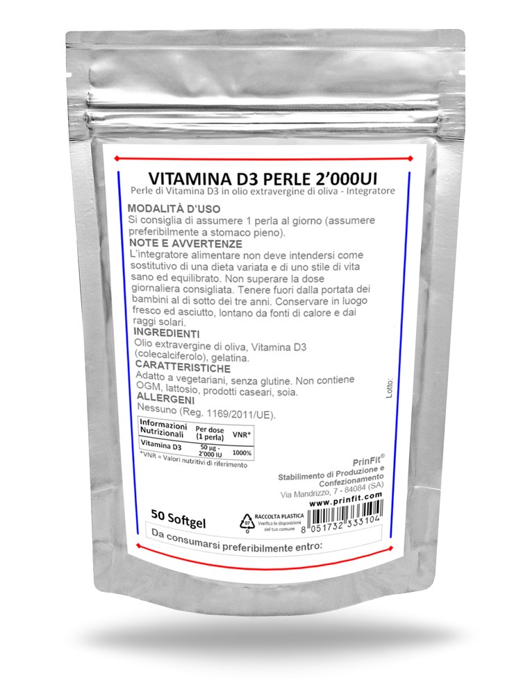 Clicca per ingrandire Vitamina D3 2.000 Softgel 50