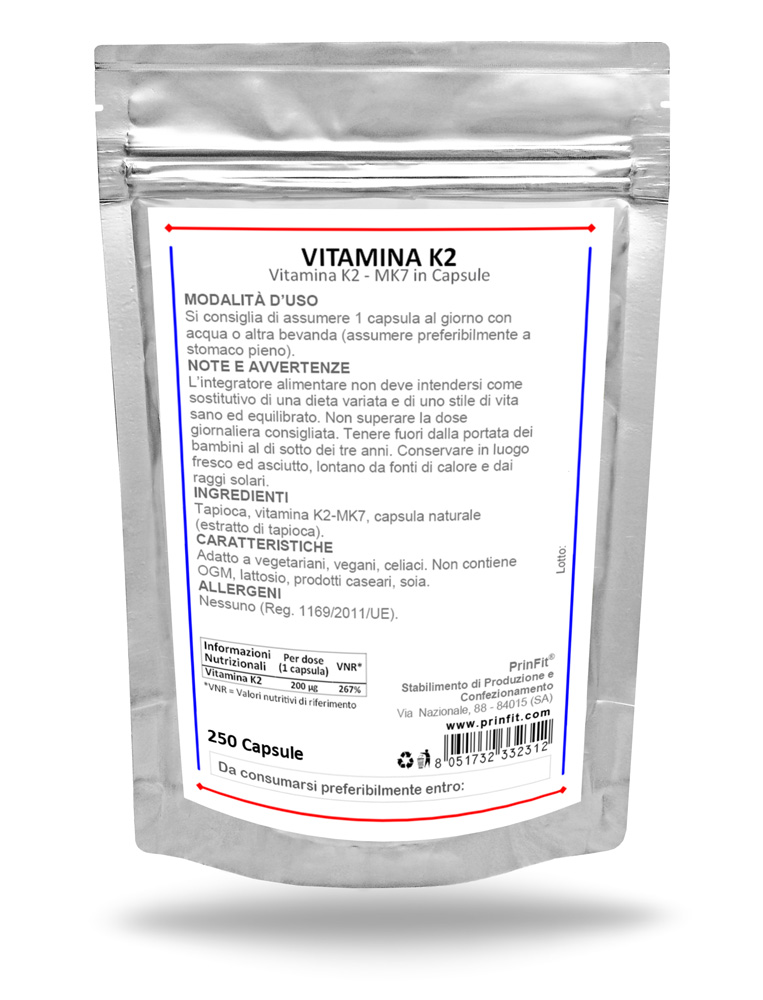 Clicca per ingrandire Vitamina K2 Capsule 250