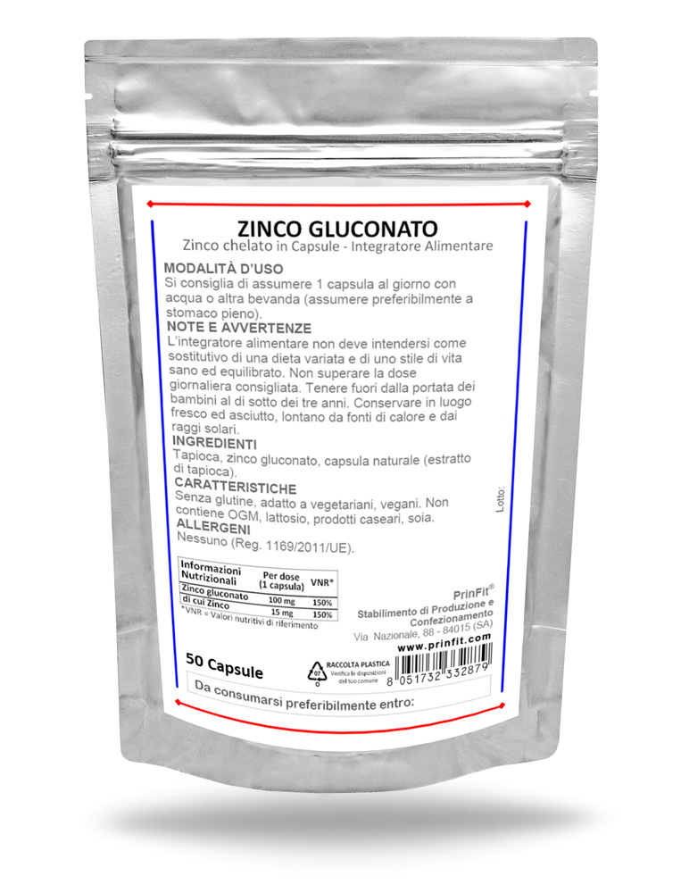 Clicca per ingrandire Zinco Gluconato Capsule 50